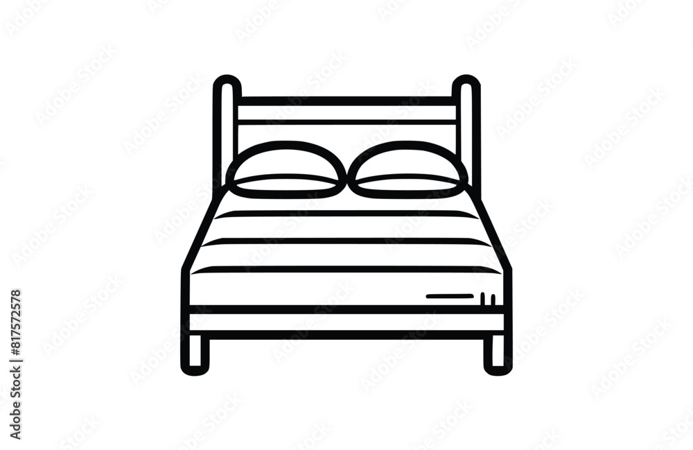 Flat bed icon symbol vector Illustration. Flat bed icon symbol vector Illustration.