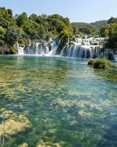 Majestic Waterfalls in Krka National Park  Croatia