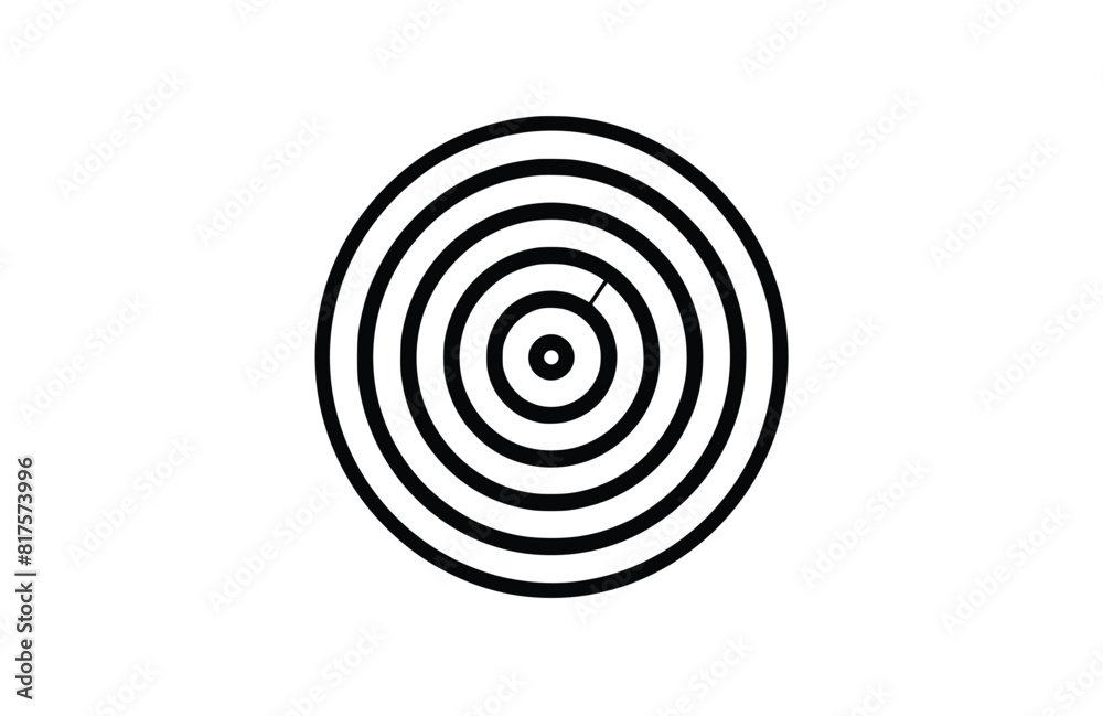 Bullseye icon flat vector illustration. Bullseye icon flat vector illustration.