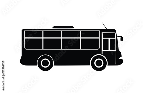 Flat Bus icon symbol vector Illustration.