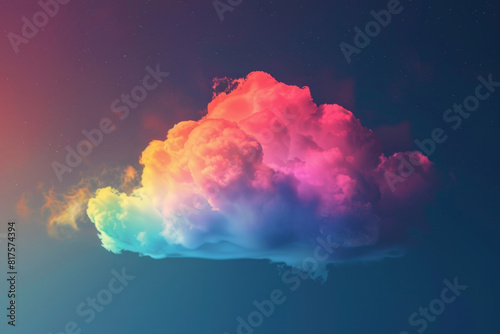Colourful cloud icon for cloud computing 