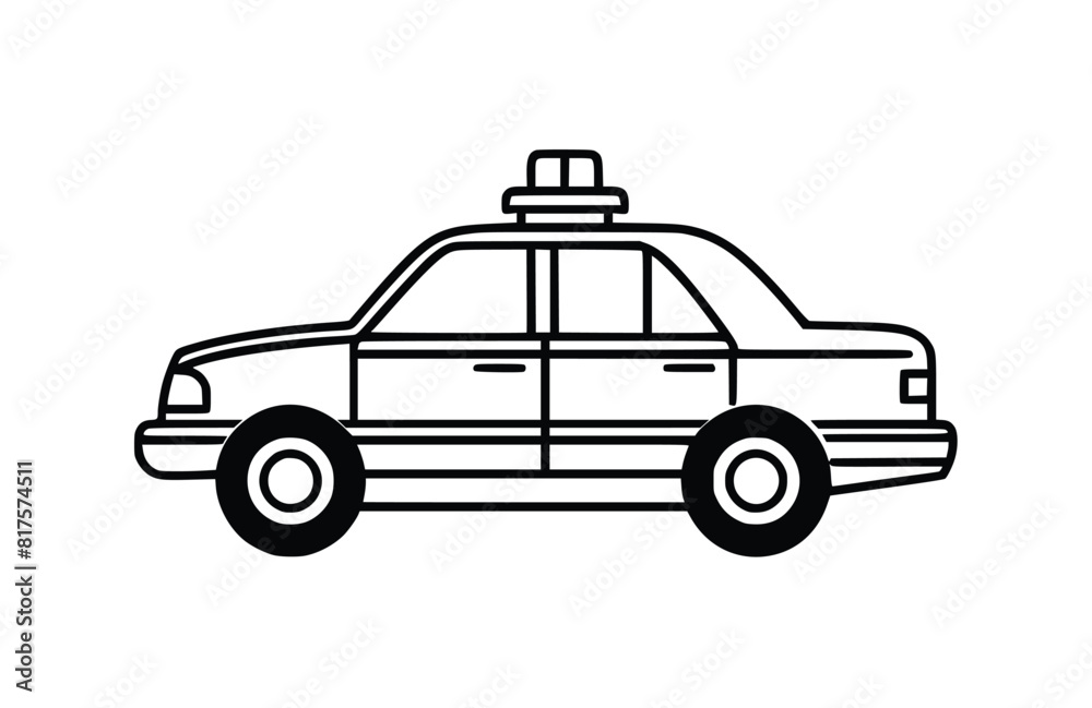 Flat Cab icon symbol vector Illustration.