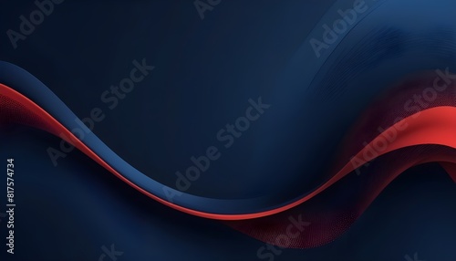 Abstract dark navy blue background wallpaper with red and blue wave pattern