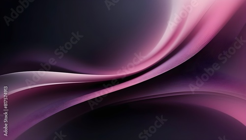 Abstract dark background wallpaper with pink and purple wave pattern photo