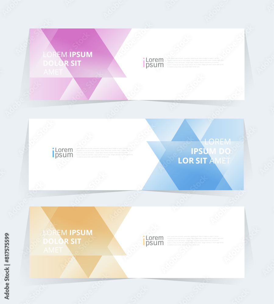 Geometric banner design with Vector presentation template. Geometric banner design with Vector presentation template.