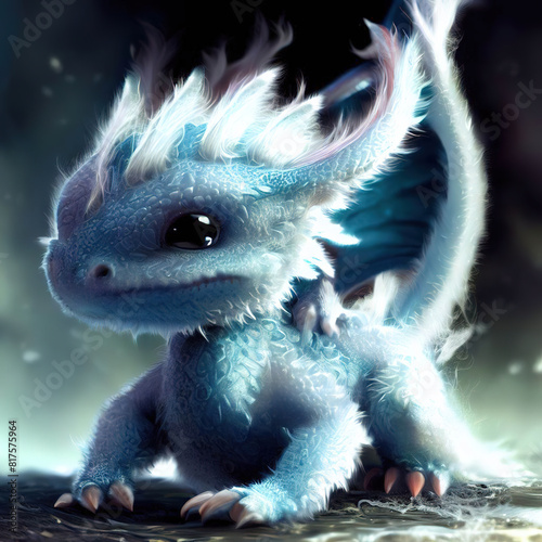 3D furry forest animal with beautiful colors and white background. with Generative AI technology	