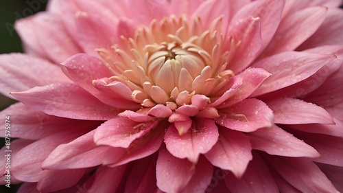 Close-up of a pink flower with large pistilos photo