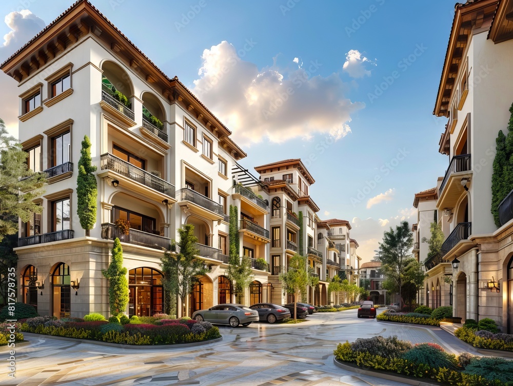 A rendering of the courtyard at the new luxury apartment complex. A rendering of the courtyard at the new luxury apartment complex.
