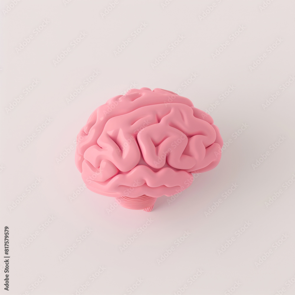 Brain in 3D style on a white background
Brain in 3D style on a white background
