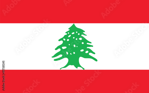 National Flag of Lebanon. Lebanon Flag.
