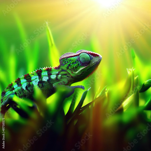 3D furry forest animal with beautiful colors and white background. with Generative AI technology	