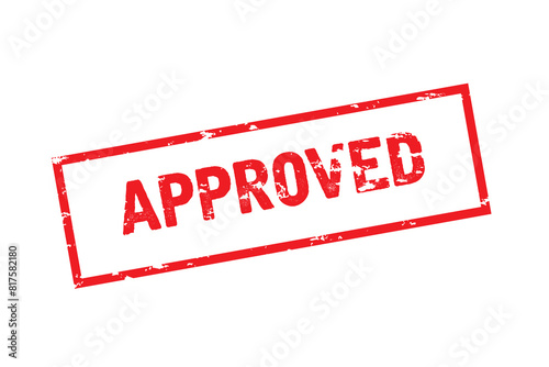 red stamp with the words approved