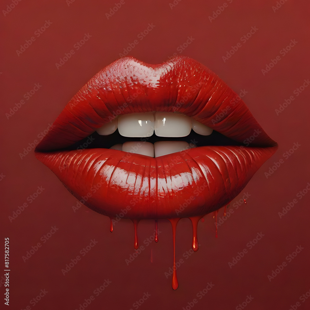 red lips isolated red lips isolated