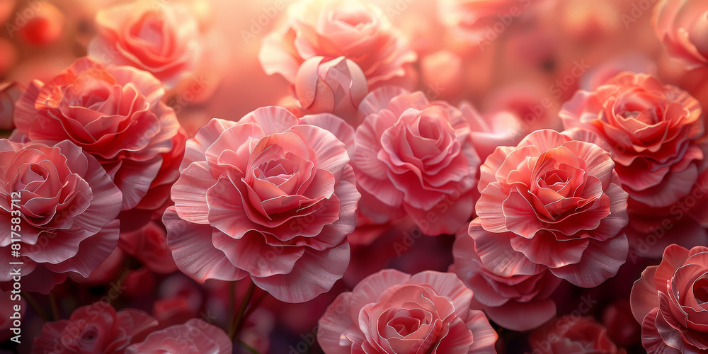Peonies roses on pink background Peonies roses on pink background