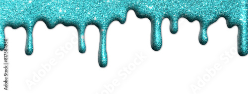 Pouring light blue glitter icing, glue with glitter, fluid edge, colored liquid, 3d effect, three-dimensional, party decoration, card, scrapbooking, sublimation