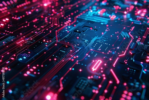 Circuit board close up. Technology background. 