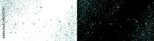small splashes of paint, sprayed paint on a black and transparent background, pollen, stardust, raindrops texture