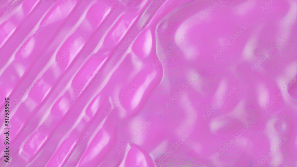 Fototapeta premium Pink background, abstract pattern of diagonal stripes with water waves.