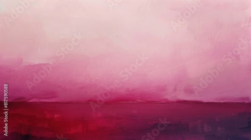 Modern Blush Purple and Red Landscape © Alex