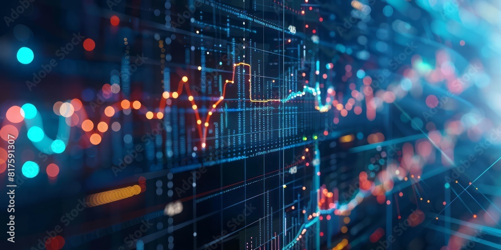 Blurry Financial Chart Showing Market Trends Blurry Financial Chart Showing Market Trends