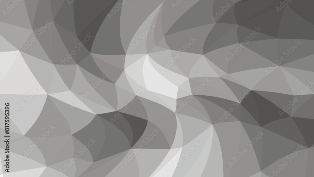 Fototapeta premium Monochrome polygon pattern. Low poly design. Vector illustration 
