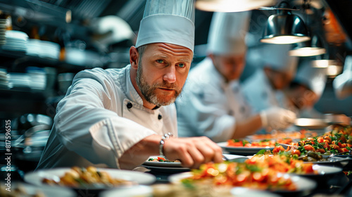 Culinary delights: Chefs prepare a gourmet meal