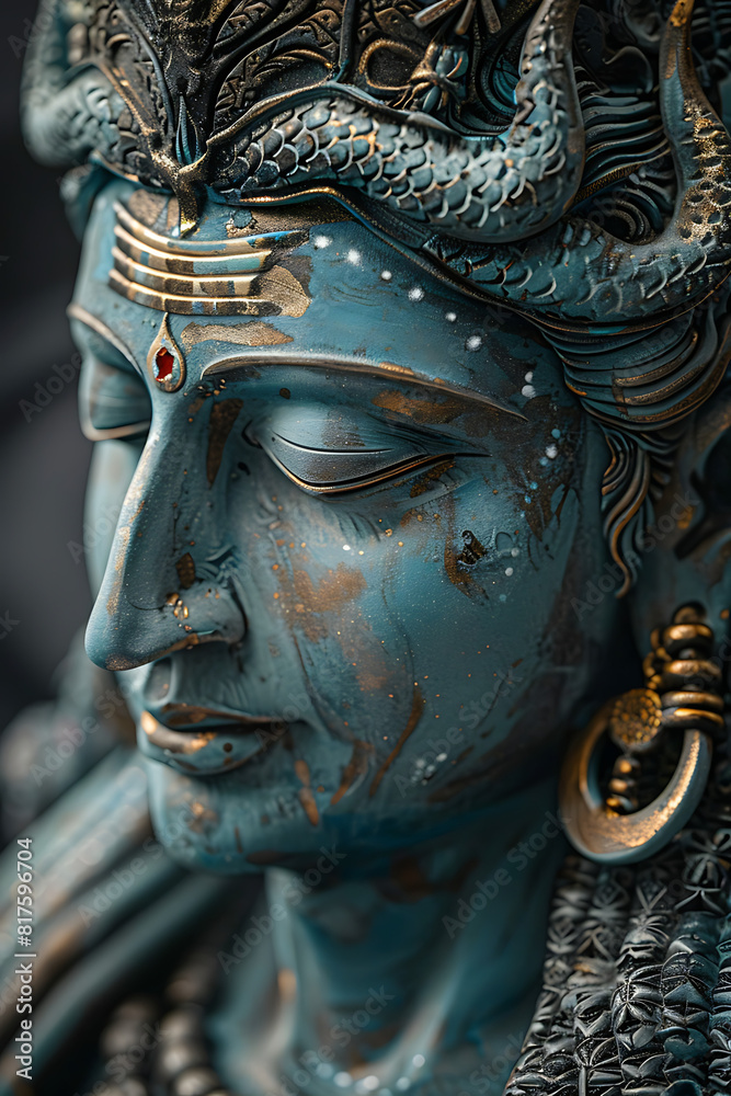 Obraz premium Image of Shiva, the supreme deity of perfection and protects his worshipers from illness