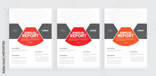 A4 annual report cover template, corporate marketing cover document layout, company profile, booklet front paper, and vector handout book cover design.