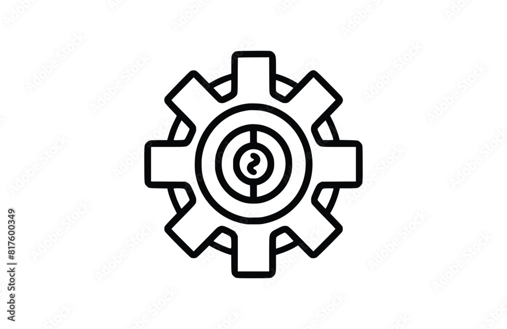 Flat Gear icon symbol vector Illustration. Flat Gear icon symbol vector Illustration.