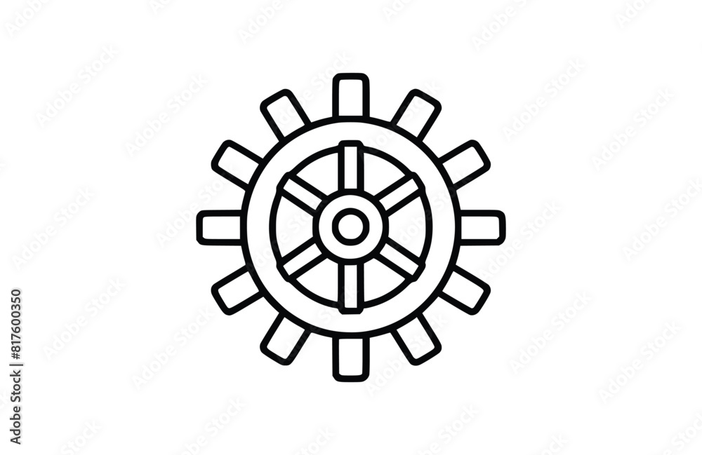 Flat Gear icon symbol vector Illustration. Flat Gear icon symbol vector Illustration.