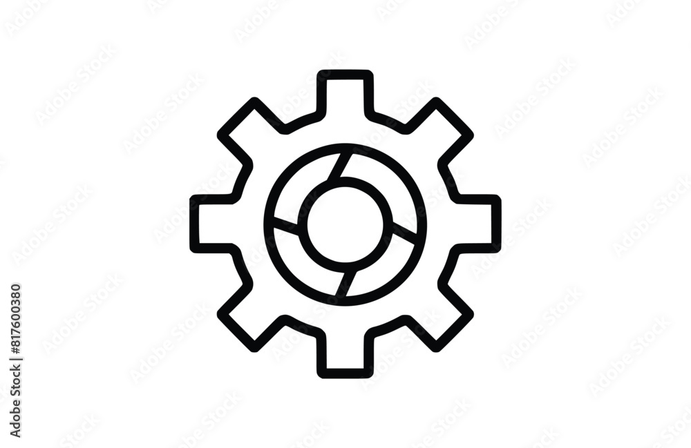 Flat Gear icon symbol vector Illustration. Flat Gear icon symbol vector Illustration.
