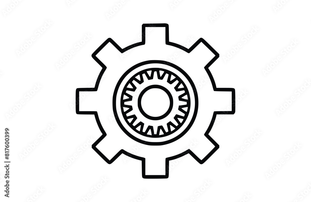 Flat Gear icon symbol vector Illustration. Flat Gear icon symbol vector Illustration.