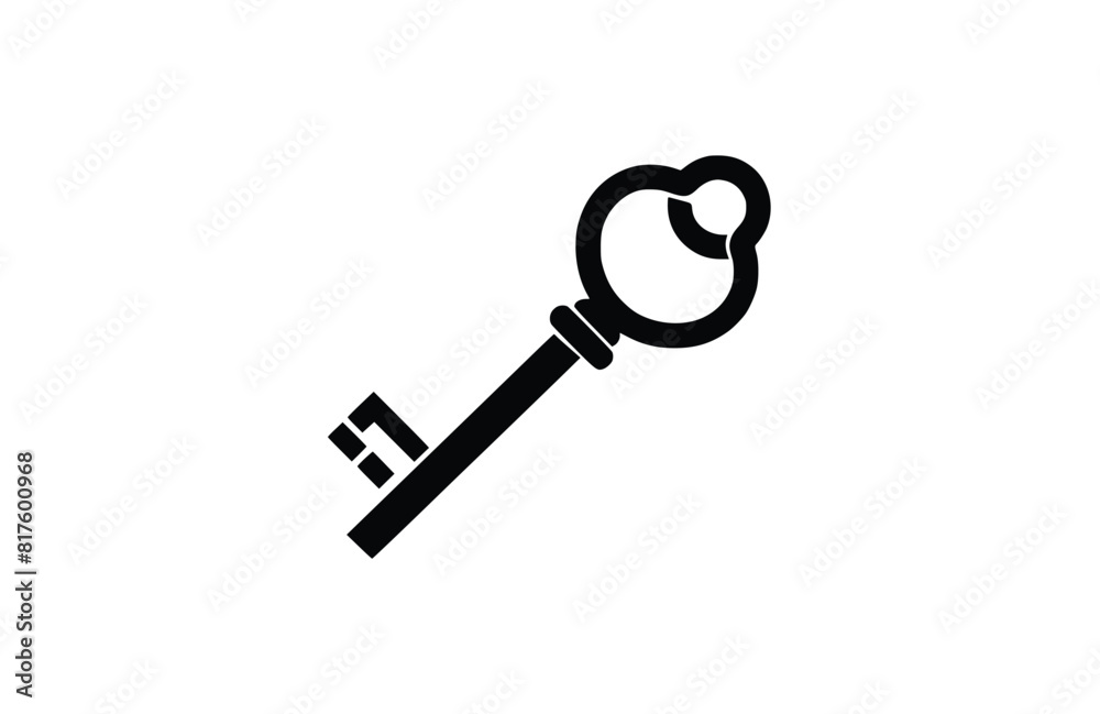 Flat key icon symbol vector Illustration. Flat key icon symbol vector Illustration.