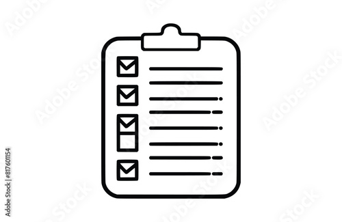 Flat list icon symbol vector Illustration.