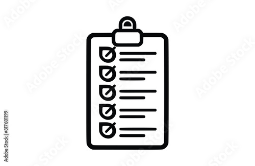 Flat list icon symbol vector Illustration.