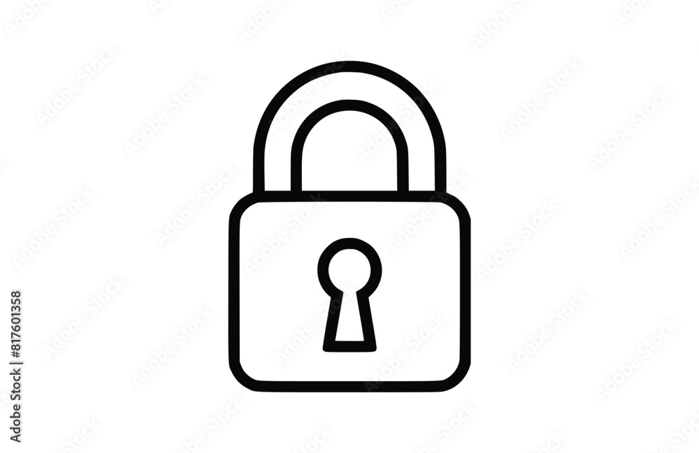 Flat lock icon symbol vector Illustration. Flat lock icon symbol vector Illustration.