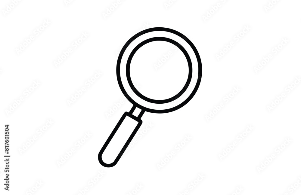 Flat Magnifying glass icon symbol vector Illustration. Flat Magnifying glass icon symbol vector Illustration.