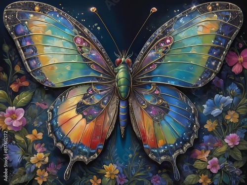 ilustración artística de mariposa photo