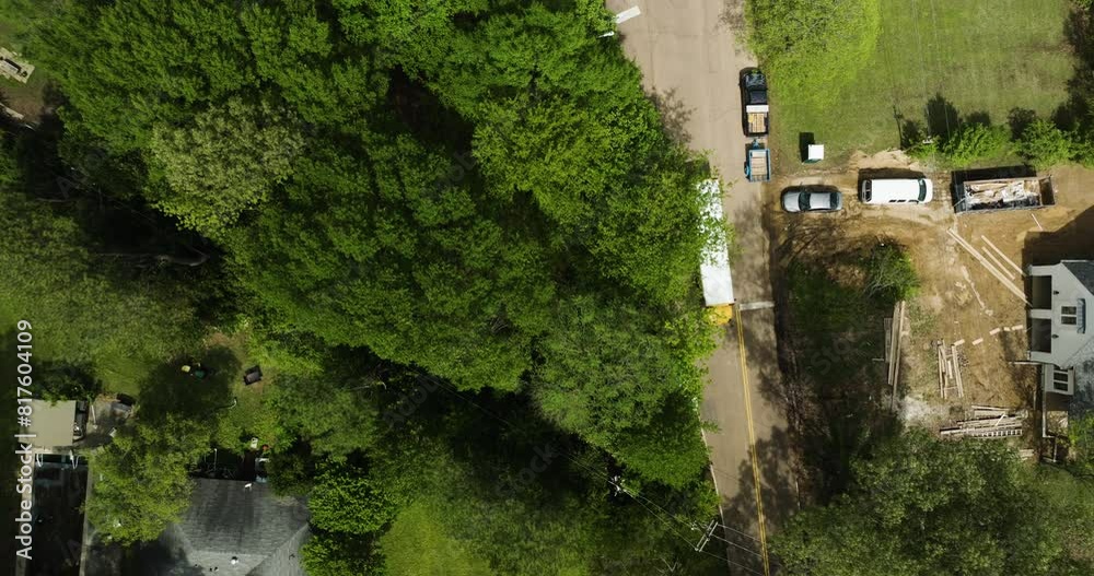 Top Down View Of Houses In Collierville Town, Shelby County, Tennessee, United States - Drone Shot Top Down View Of Houses In Collierville Town, Shelby County, Tennessee, United States - Drone Shot