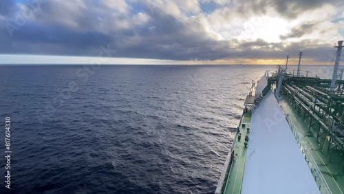 LNG vessel crossing the Ocean