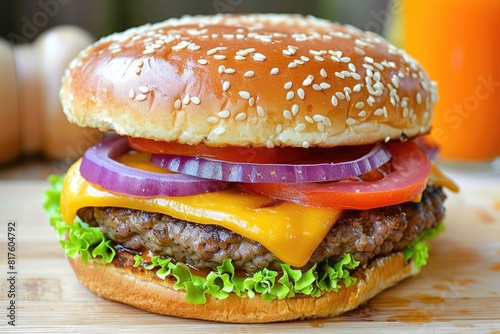 hamburgers  cheeseburgers  classics of American barbecue  with variety of toppings and sauces