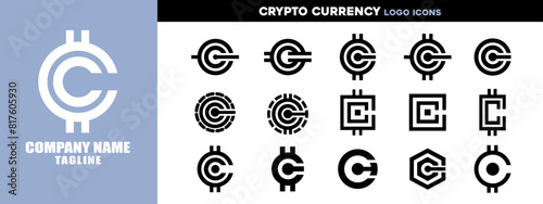 Crypto Currency logotype vector icons.