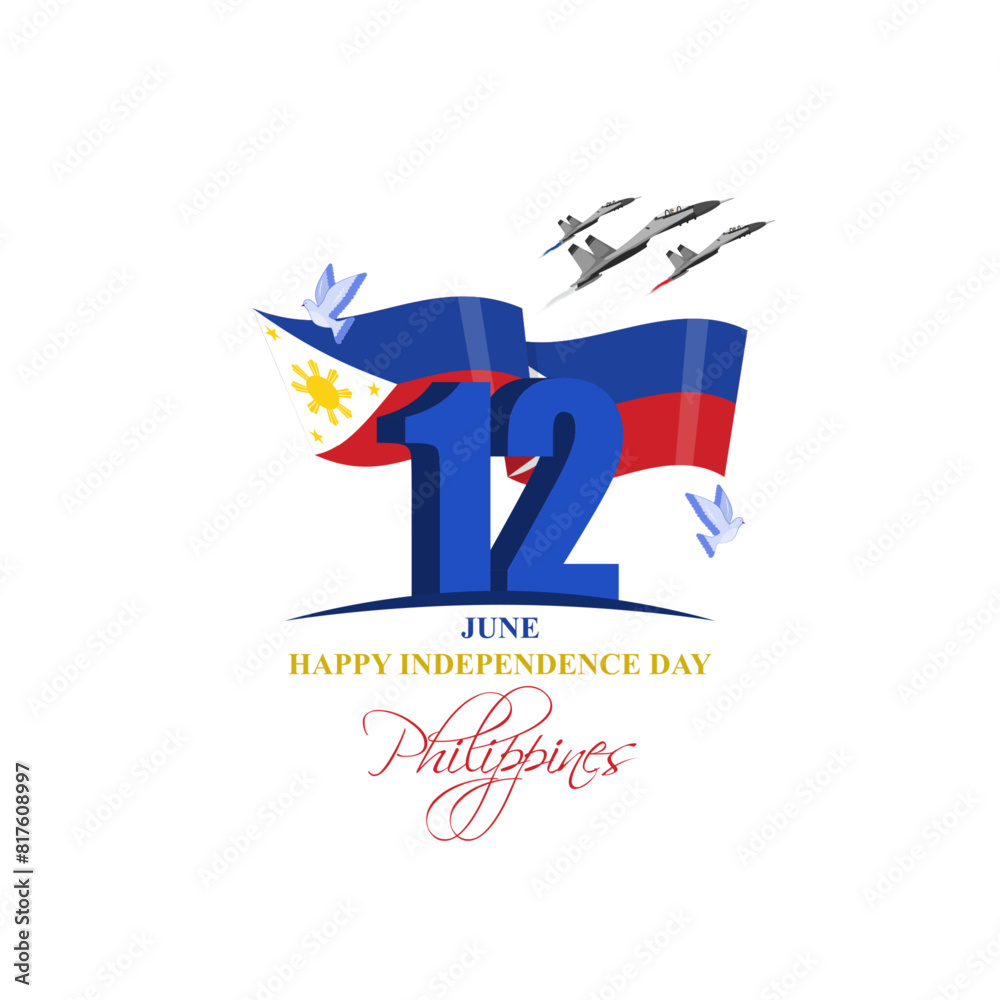 Vector illustration of Philippines Independence Day 12 June social media feed template Vector illustration of Philippines Independence Day 12 June social media feed template