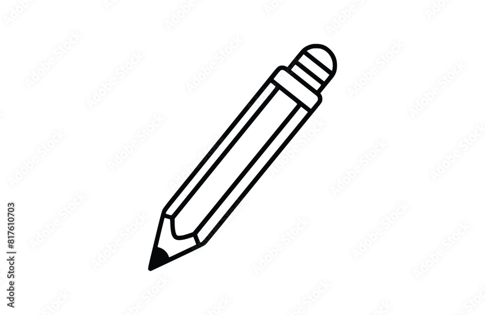 Flat pencil icon symbol vector Illustration. Flat pencil icon symbol vector Illustration.
