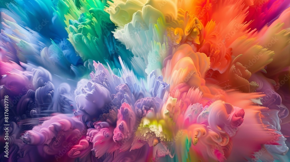 Fototapeta premium A vibrant color narrative, unfolding in an explosion