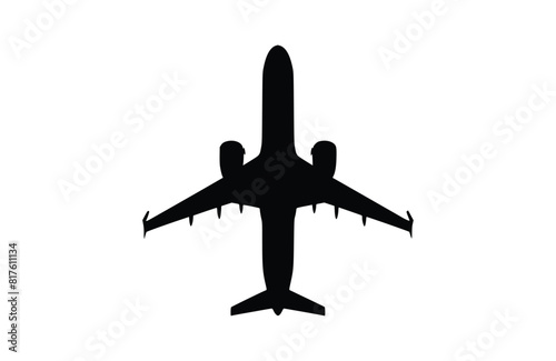 Flat Plane icon symbol vector Illustration.