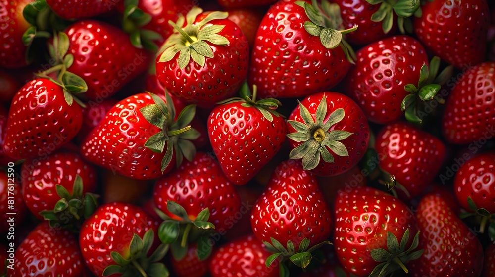 A close up of many strawberries. A close up of many strawberries.