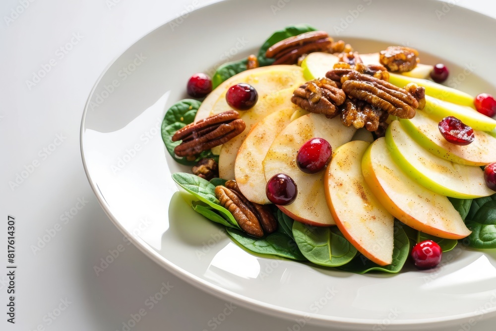Elegant Apple Cranberry and Pecan Salad with a Burst of Tartness Elegant Apple Cranberry and Pecan Salad with a Burst of Tartness