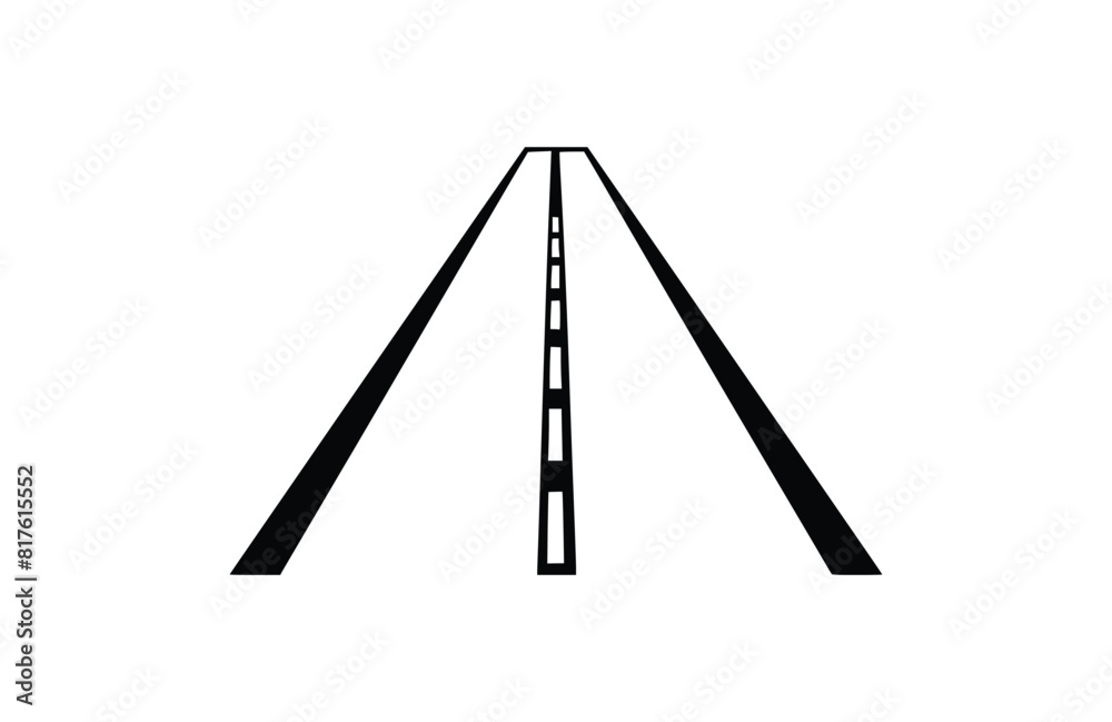 Flat road or highway icon symbol vector Illustration. Flat road or highway icon symbol vector Illustration.