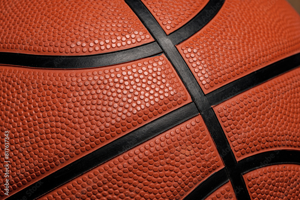Obraz premium Close up photo of new basketball ball